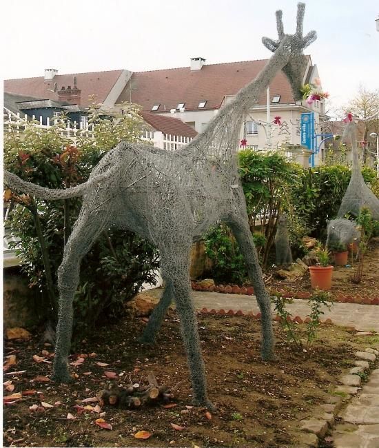 Sculpture intitulée "Girafe B." par Joe Big-Big, Œuvre d'art originale, Métaux