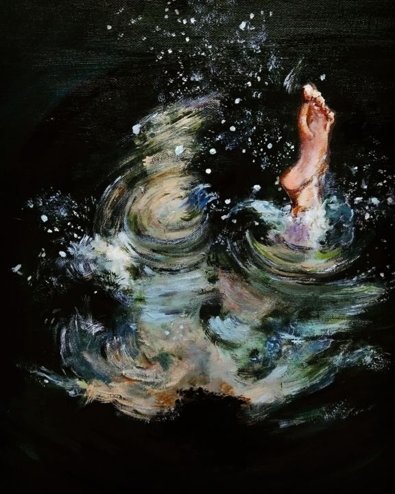 Sous L'eau, Peinture par Joël Courbard