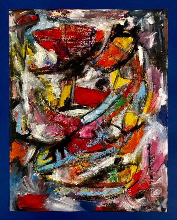 Painting titled "Paradiddles" by Joel Montemagni (JOMO), Original Artwork, Chalk
