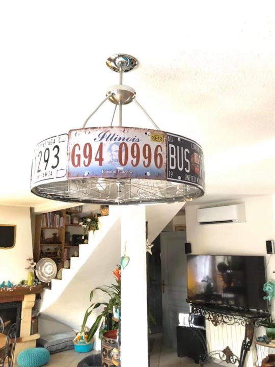 Design titled "Luminaires LE VÉLO…" by Joel Carpentier (Ambiance d'Antan), Original Art, Luminaire
