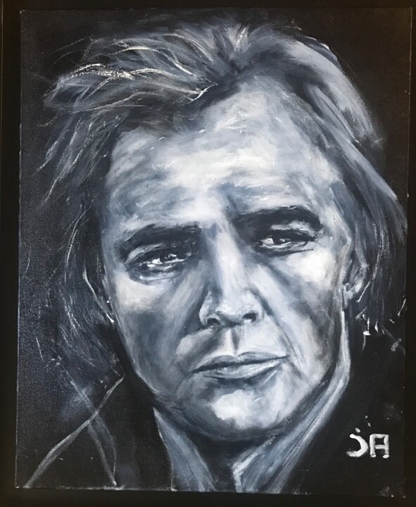 "Marlon Brando" başlıklı Tablo Joele Ardans tarafından, Orijinal sanat, Akrilik