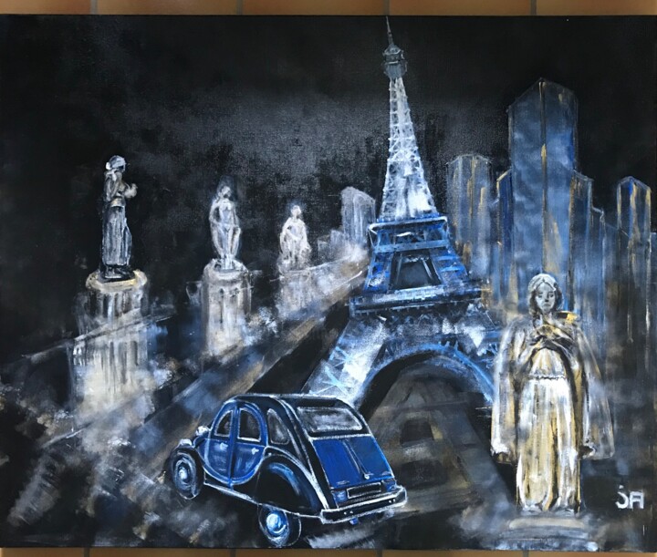 Pintura titulada "Trocadéro" por Joele Ardans, Obra de arte original, Acrílico