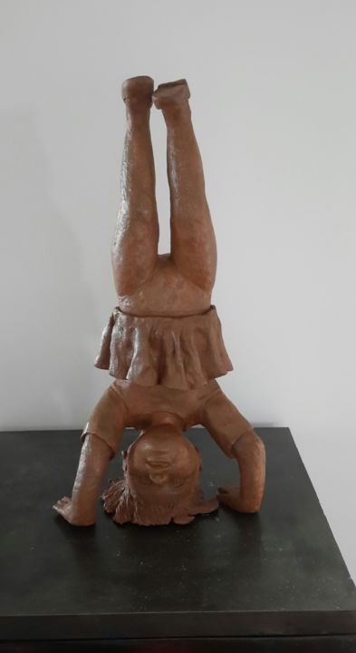 Sculpture titled "Capucine" by Joëlle Boutherin, Original Artwork, Ceramics