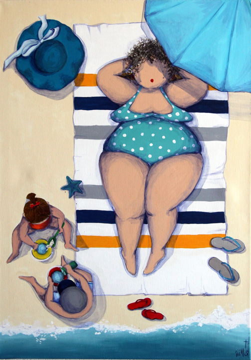 Peinture intitulée "un-jour-d-ete-joell…" par Joëlle Bonnet, Œuvre d'art originale, Acrylique