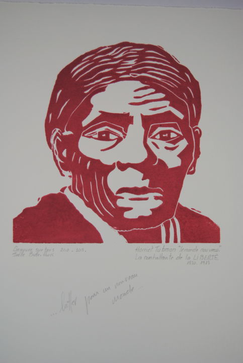 Drawing titled "Harriet Tubman" by Joëlle Butte-Hoiss, Original Artwork, Other