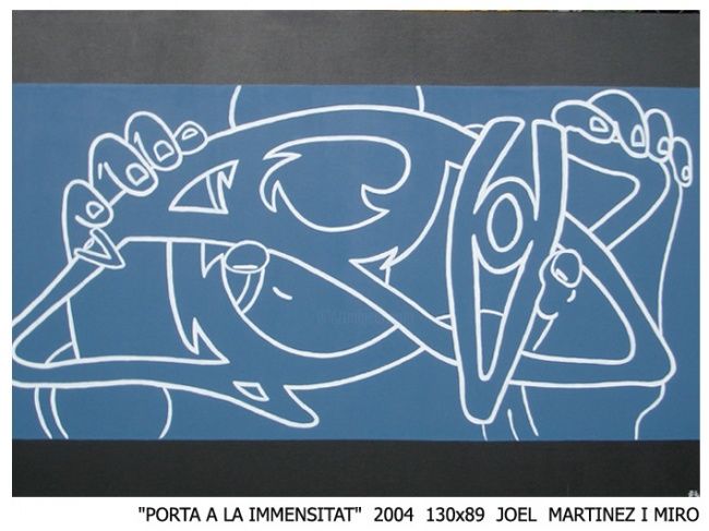 Painting titled "Porta a la immensit…" by Joel M Miró, Original Artwork, Oil