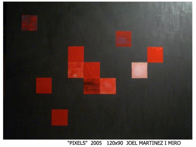 Painting titled "Pixels" by Joel M Miró, Original Artwork, Oil