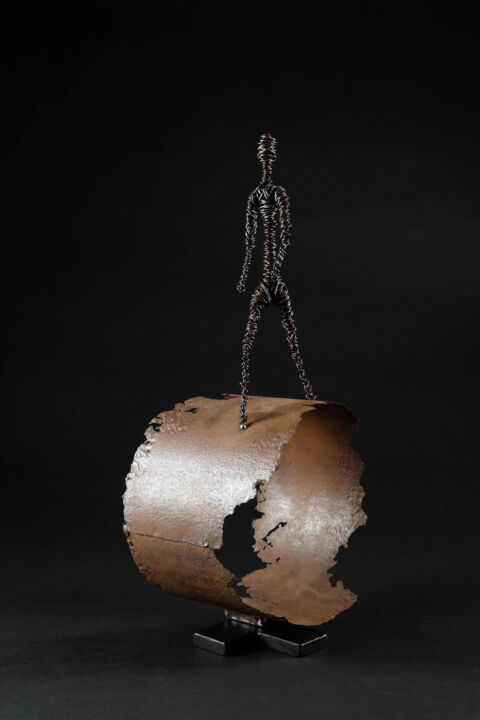 Sculpture intitulée "Ronde" par Joey Brusquet, Œuvre d'art originale, Métaux