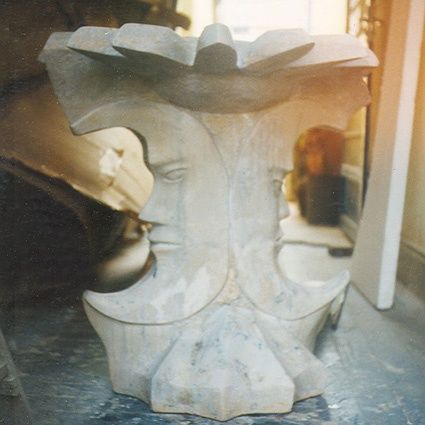 Skulptur mit dem Titel "Sol e Lua" von Jofe Santos, Original-Kunstwerk, Andere