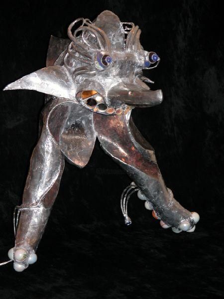 Sculpture intitulée "Revolver" par Johan Nieuwborg, Œuvre d'art originale, Techniques mixtes