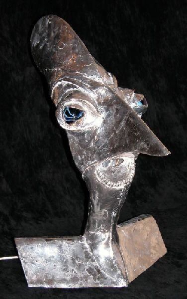 Sculpture intitulée "Headman" par Johan Nieuwborg, Œuvre d'art originale, Métaux