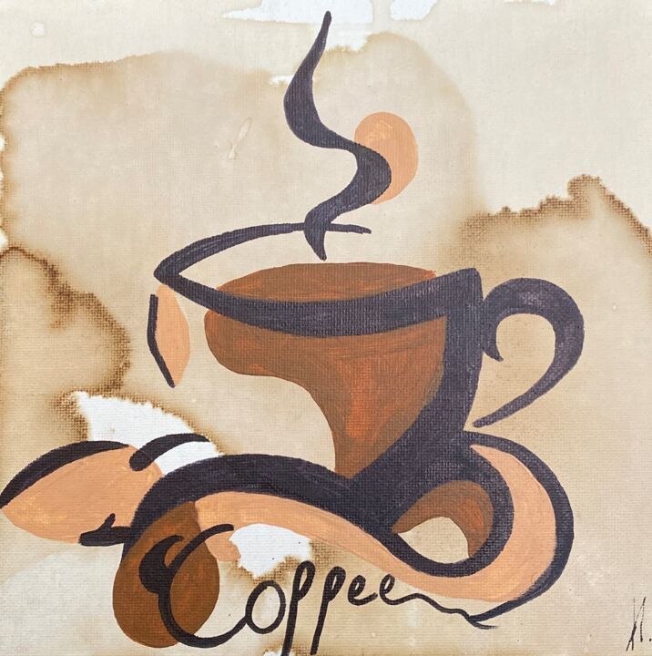 Peinture intitulée "Coffe" par Johana Masson, Œuvre d'art originale, Acrylique