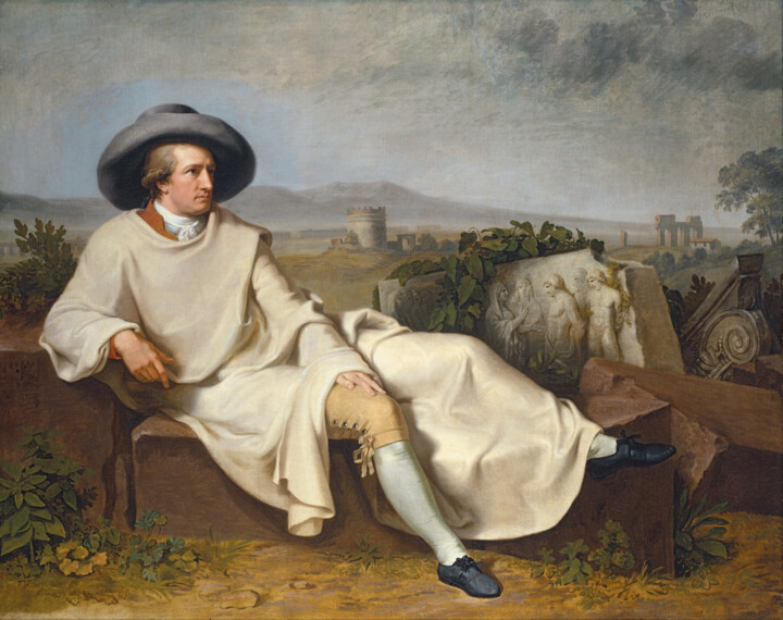 Peinture intitulée "Goethe dans la camp…" par Johann Heinrich Wilhelm Tischbein, Œuvre d'art originale, Huile