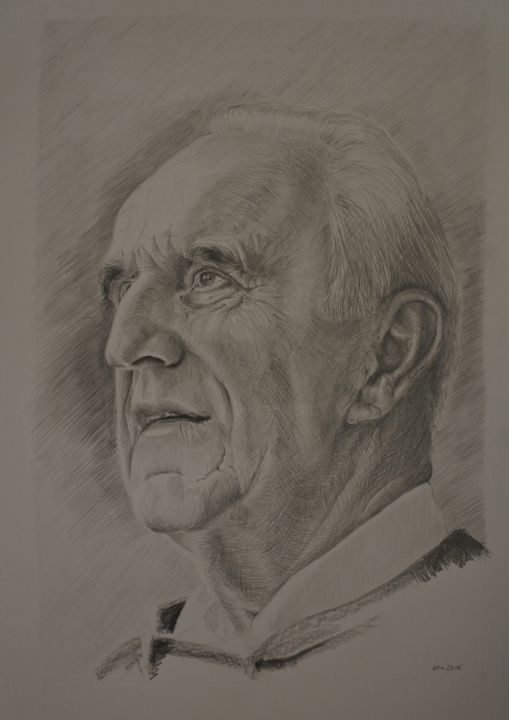 Drawing titled "Alois" by Johann Krammer, Original Artwork, Pencil