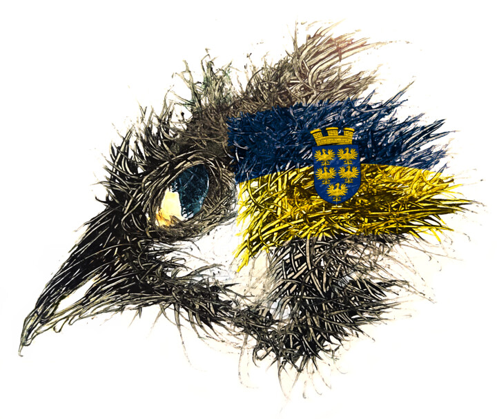 Digital Arts titled "Pandemi Bird Nieder…" by Johann Sidlo, Original Artwork, Digital Painting