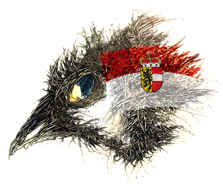 Digital Arts titled "Pandemi Bird Salzbu…" by Johann Sidlo, Original Artwork, Digital Painting
