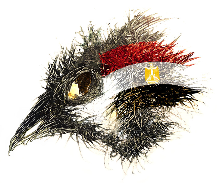 Arte digital titulada "Pandemi Bird Egypten" por Johann Sidlo, Obra de arte original, Pintura Digital