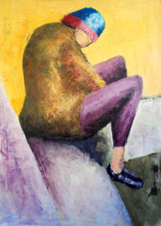 Peinture intitulée "les oubliés 4" par Johanna Bouvarel, Œuvre d'art originale, Acrylique