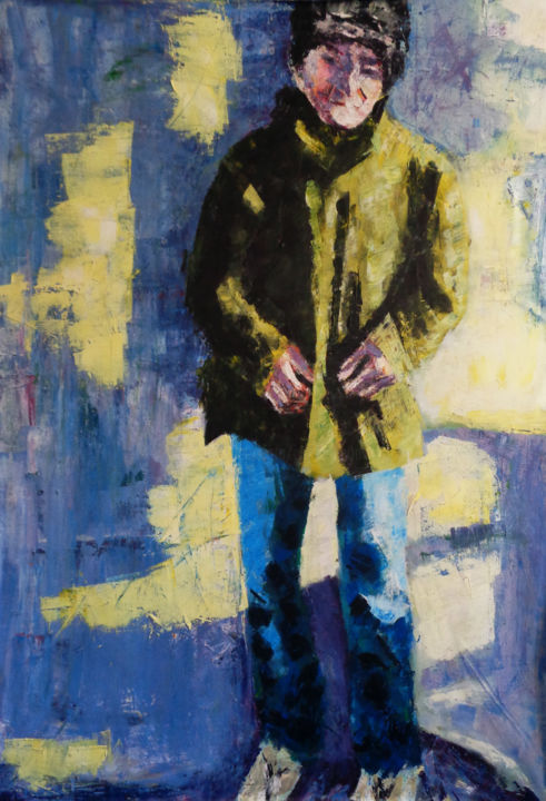 Peinture intitulée "les oubliés 2" par Johanna Bouvarel, Œuvre d'art originale, Acrylique