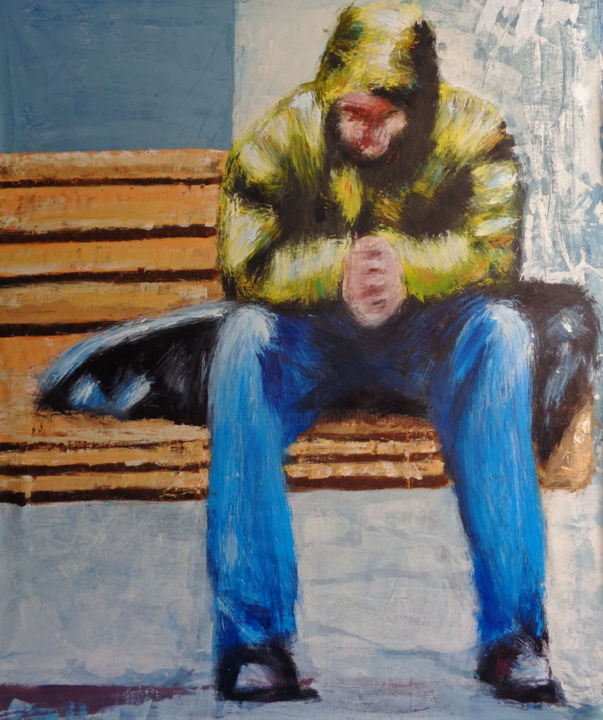 Peinture intitulée "les oubliés ( 7ème)" par Johanna Bouvarel, Œuvre d'art originale, Acrylique