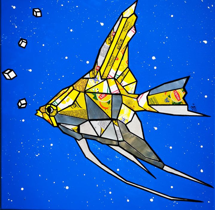 Peinture intitulée "SIMON le scalaire" par Johanna Meunier, Œuvre d'art originale, Acrylique Monté sur Châssis