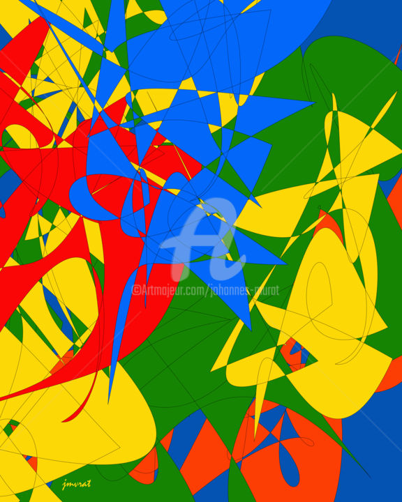 Arts numériques intitulée "Abstract-Art-M0053" par Johannes Murat, Œuvre d'art originale, Autre