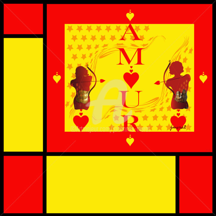 Arte digitale intitolato "Amour-M0055.jpg" da Johannes Murat, Opera d'arte originale