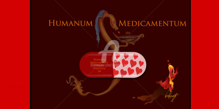 Digitale Kunst getiteld "Humanum-Medicamentu…" door Johannes Murat, Origineel Kunstwerk