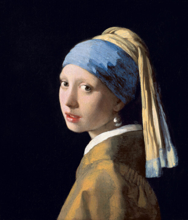 绘画 标题为“Girl with a Pearl E…” 由Johannes Vermeer, 原创艺术品, 油