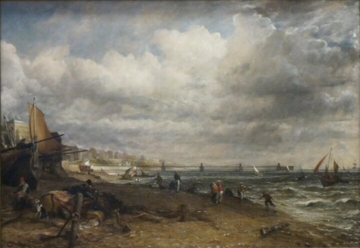 Картина под названием "Jetée de la Chaîne,…" - John Constable, Подлинное произведение искусства, Масло