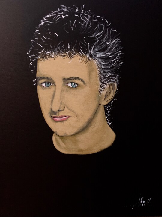 Painting titled "John Deacon" by John Creekmore, Original Artwork, Acrylic