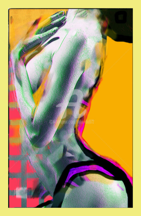 Arte digital titulada "Woman Multicolor" por J.Jokko, Obra de arte original, Pintura Digital