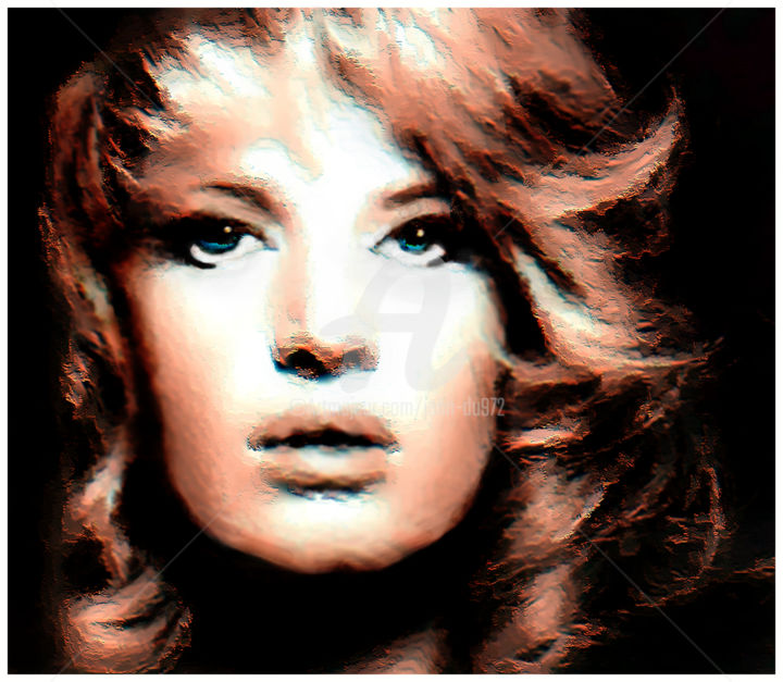 Arts numériques intitulée "Monica Vitti" par J.Jokko, Œuvre d'art originale, Peinture numérique