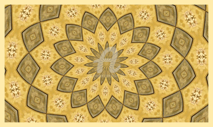 Digitale Kunst mit dem Titel "Fleur d'or" von J.Jokko, Original-Kunstwerk, Architektur