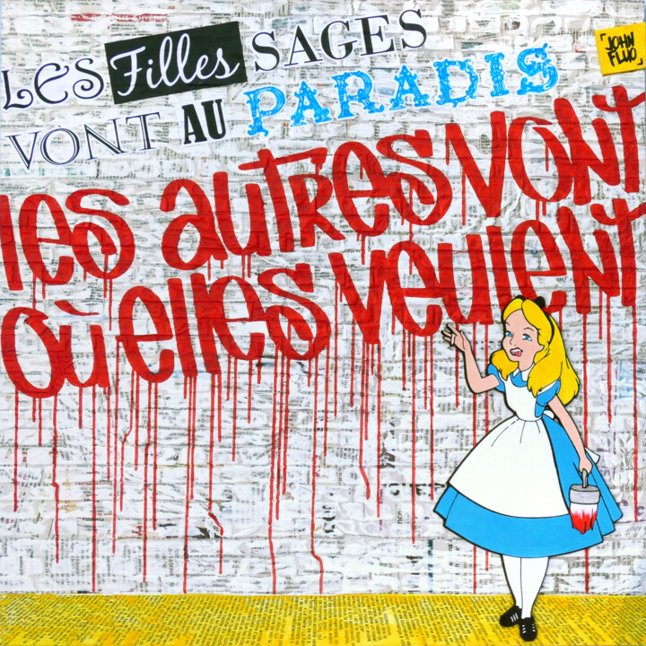 "Les filles sages" başlıklı Tablo John Fluo tarafından, Orijinal sanat, Akrilik