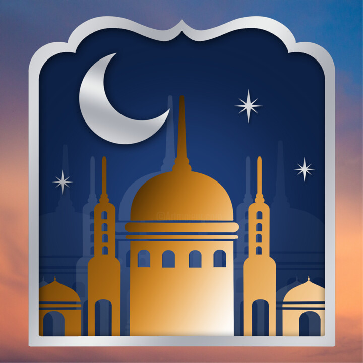 Digital Arts titled "Ramadan 2021 - 07" by John Mailly, Original Artwork, 2D Digital Work