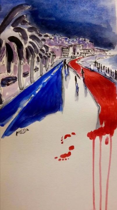 Pittura intitolato "PRAY NICE" da Mejia, Opera d'arte originale,