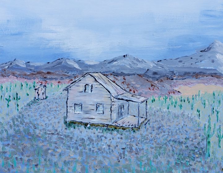 Pintura intitulada "The shack" por John Morrison, Obras de arte originais, Acrílico