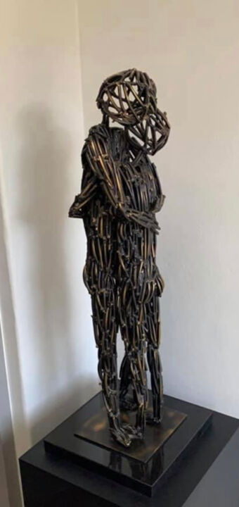 Rzeźba zatytułowany „Lovers” autorstwa John Pietersen, Oryginalna praca, Metale