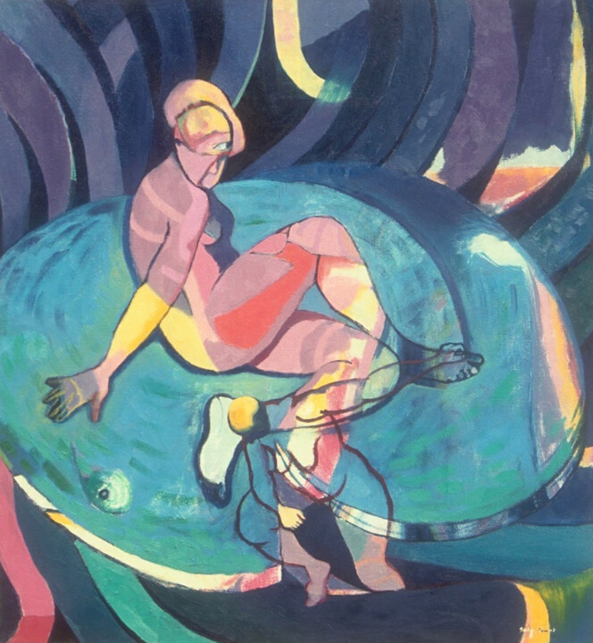 Pittura intitolato "Inspired Artist" da John Powell, Opera d'arte originale, Olio