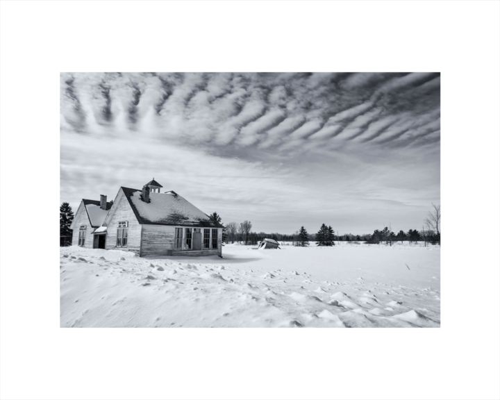 Photography titled "Abandoned School" by John Rodman, Original Art, Digital Photography Mounted on Cardboard