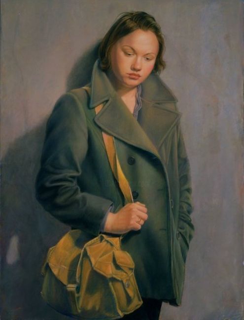 Painting titled "EMILY" by John Joseph Hunn, Original Artwork, Oil