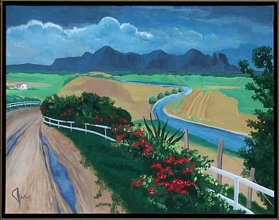 Painting titled "Rural Kauai" by John Michael Kearney, Original Artwork