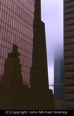 Photography titled "Foggy Cityscape" by John Michael Kearney, Original Artwork