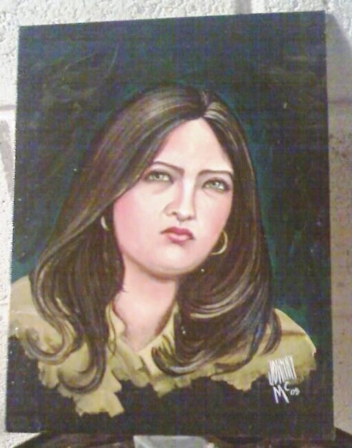 Pintura titulada "Karen Zelaya retrato" por Johnny Mcdonald Pintor Hondureño, Obra de arte original, Oleo