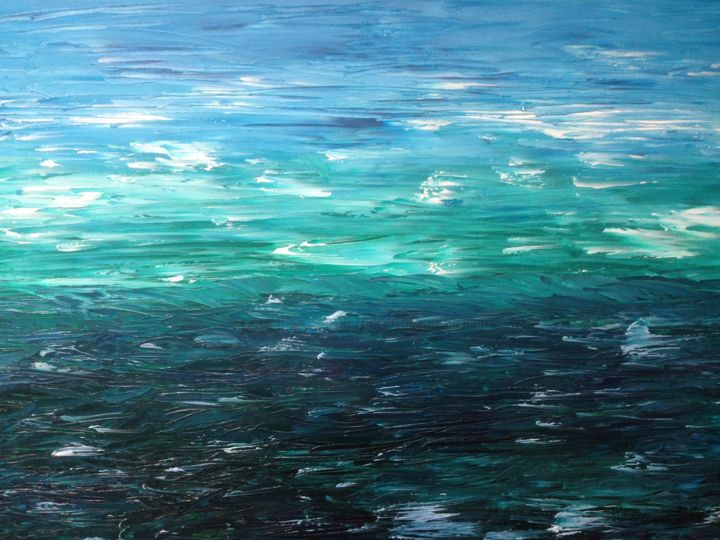 Malarstwo zatytułowany „SEA BREEZE” autorstwa John O’Sullivan, Oryginalna praca, Olej Zamontowany na Drewniana rama noszy