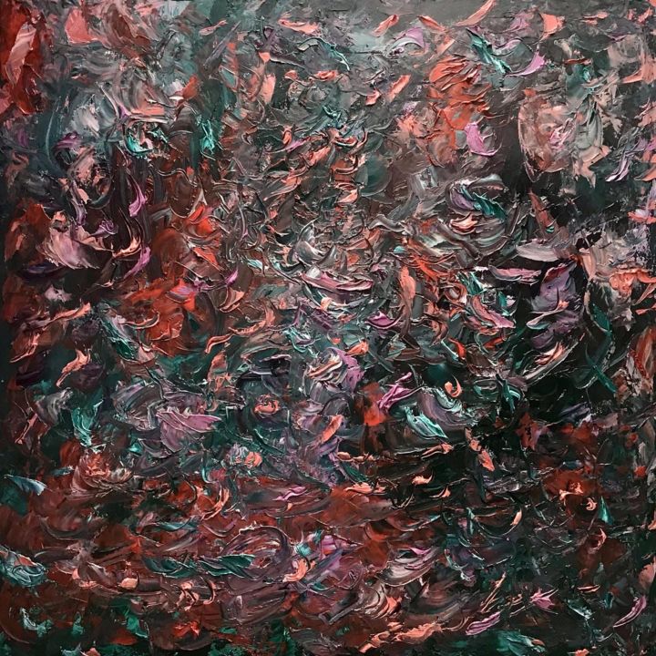 Painting titled "Beauty in Chaos" by John O’Sullivan, Original Artwork, Oil Mounted on Wood Stretcher frame