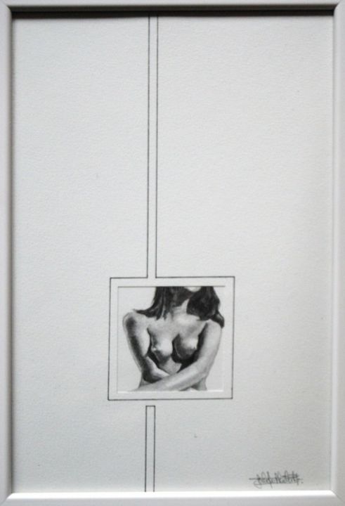 Dessin intitulée "FRAGMENT 001" par John Rothschild, Œuvre d'art originale, Crayon