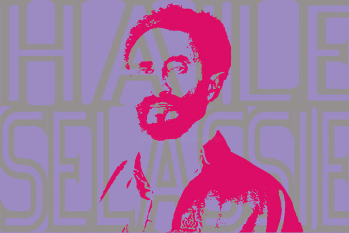 Malerei mit dem Titel "Haile Selassie" von John Von Brown, Original-Kunstwerk