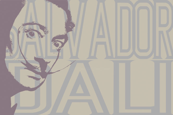 Peinture intitulée "Salvador Dali" par John Von Brown, Œuvre d'art originale